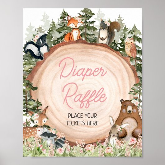 Poster Feuillards de bois Floral (Devant)