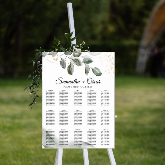 Poster Feuille aquarelle de verdure douce | Poussière d'o