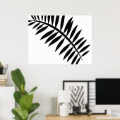 Poster Feuille asiatique Abstraite 2 (Bureau à domicile)