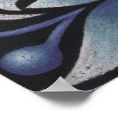 Poster feuille bleu (Coin)