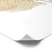 Poster Feuille d'aquarelle esthétique moderne (Coin)