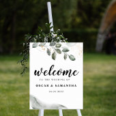 Poster Feuille d'aquarelle verte douce | Poussière d'or |