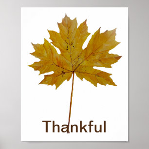 Poster Feuille d'automne Aquarelle à talon