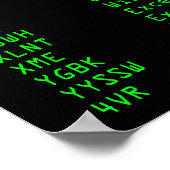 Poster Feuille de chèque de messagerie texte (Coin)