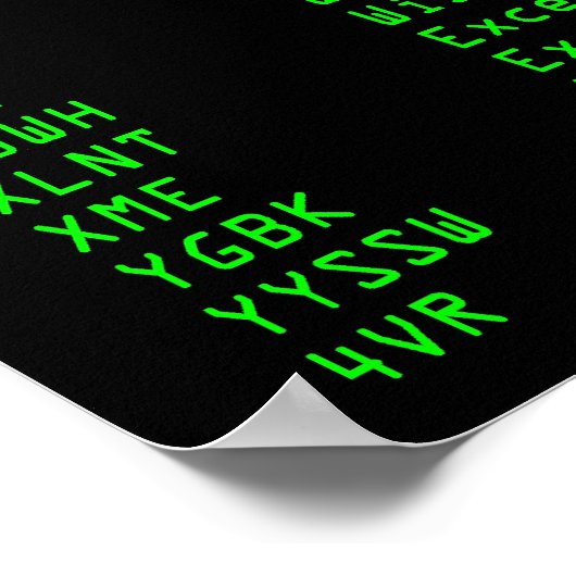 Poster Feuille de chèque de messagerie texte (Coin)