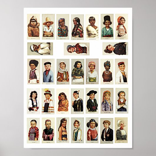 Poster Feuille de collage de voyage international pour en (Devant)