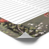 Poster Feuille de connexion du Baby shower boisé enchâssé (Coin)