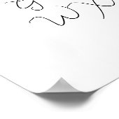 Poster Feuille de contact des glyphes de police de script (Coin)