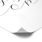 Poster Feuille de contact Glyphes de police de script de  (Coin)