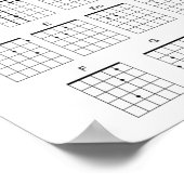 Poster Feuille de corde de guitare (Coin)