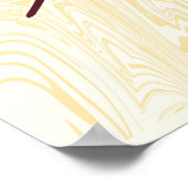 Poster Feuille de coucher de soleil de marbre (Coin)