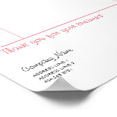 Poster Feuille de facture de l'arbre cardiaque (Coin)