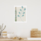 Poster Feuille de fern Abstraite (Cuisine)