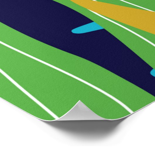 Poster Feuille de jungle tropicale arrière - plan avec pe (Coin)