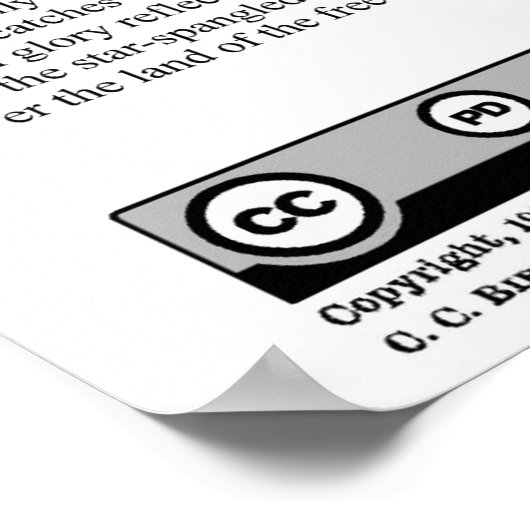 Poster Feuille de la bannière étoilée (Coin)