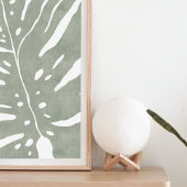 Poster Feuille de Monstera, plante vert sauge