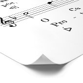 Poster Feuille de musique de l'hymne national du Canada O (Coin)