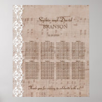 Feuille de musique romantique & Mariage de dentell