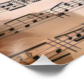Poster Feuille de musique vintage (Coin)