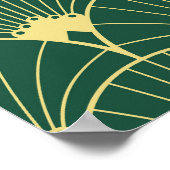 Poster Feuille de palme : motif art déco. (Coin)