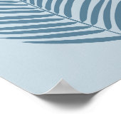 Poster Feuille de palmier bleu clair (Coin)