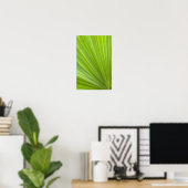 Poster Feuille de palmier tropical vert abstrait (Bureau à domicile)