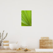 Poster Feuille de palmier tropical vert abstrait (Cuisine)