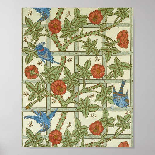 Poster Feuille de papier peint William morris d'un ensemb (Devant)