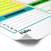 Poster Feuille de planification quotidienne (Coin)