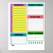 Poster Feuille de planification quotidienne (Devant)