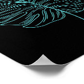 Poster Feuille de Plante de fromage suisse Neon (Coin)