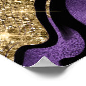 Poster Feuille de pourpre et agate de mariage de bienvenu (Coin)