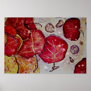 Poster Feuille de raisin de mer