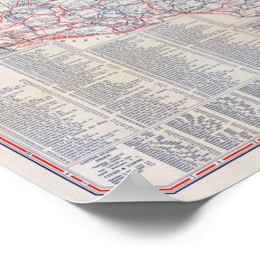 Poster Feuille de route États-Unis (Coin)