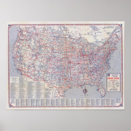 Poster Feuille de route États-Unis (Devant)