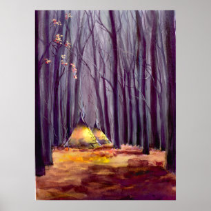 Poster FEUILLE de TIPI par SHARON SHARPE
