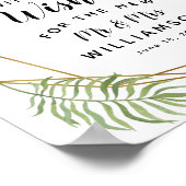 Poster Feuille de verdure cristalline Signer une fête de (Coin)