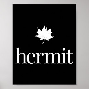 Poster Feuille d'érable introverti – ermite de la nature