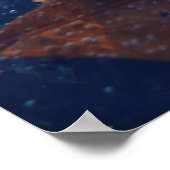 Poster Feuille d'érable jaune congelée Automne Nature (Coin)