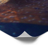 Poster Feuille d'érable jaune congelée Automne Nature (Coin)