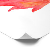 Poster Feuille d'érable rouge aquarelle (Coin)