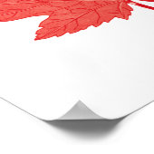 Poster Feuille d'érable rouge Fête du Canada imprimer n°  (Coin)