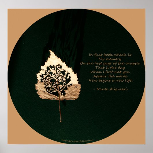 Poster Feuille d'or (Devant)