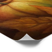 Poster Feuille d'or - Ethereal Automne Wall Art Imprimer (Coin)