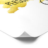 Poster Feuille d'or Guillemet personnalisé personnalisé (Coin)