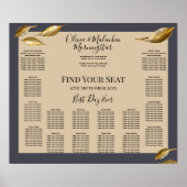 Poster Feuille d'or Impasto noir (Devant)