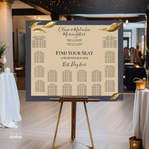 Poster Feuille d'or Impasto noir