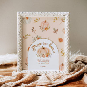 Poster Feuille d'or orange citrouille maman-osa bar