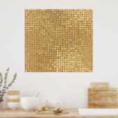Poster Feuille d'or, parties scintillant texture transpar (Cuisine)
