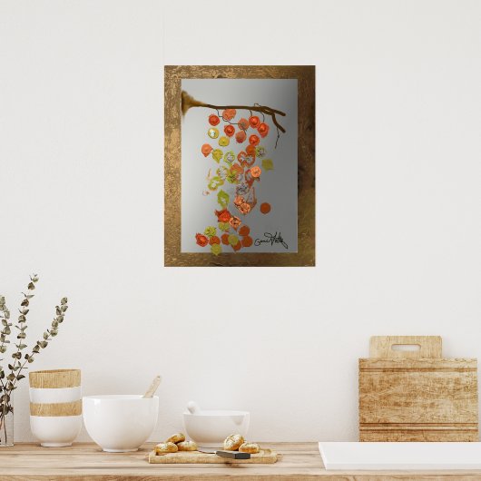 Poster Feuille - Feuilles d'automne Conception abstraite (Cuisine)